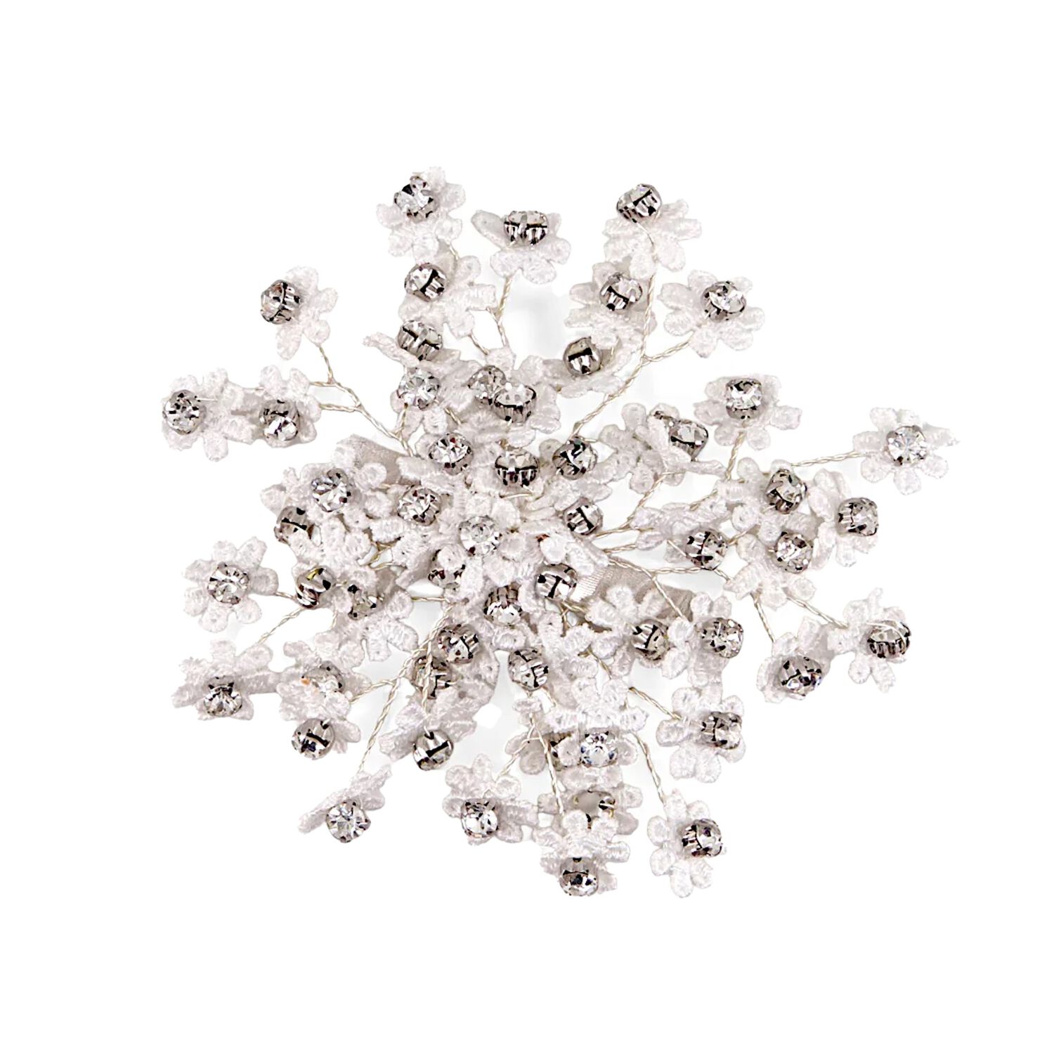 Girls White Daisy Hair Clip, 2, hi-res image number null