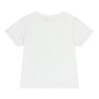 Baby Boys White & Navy Blue Teddy Bear Shorts Set, 1, hi-res