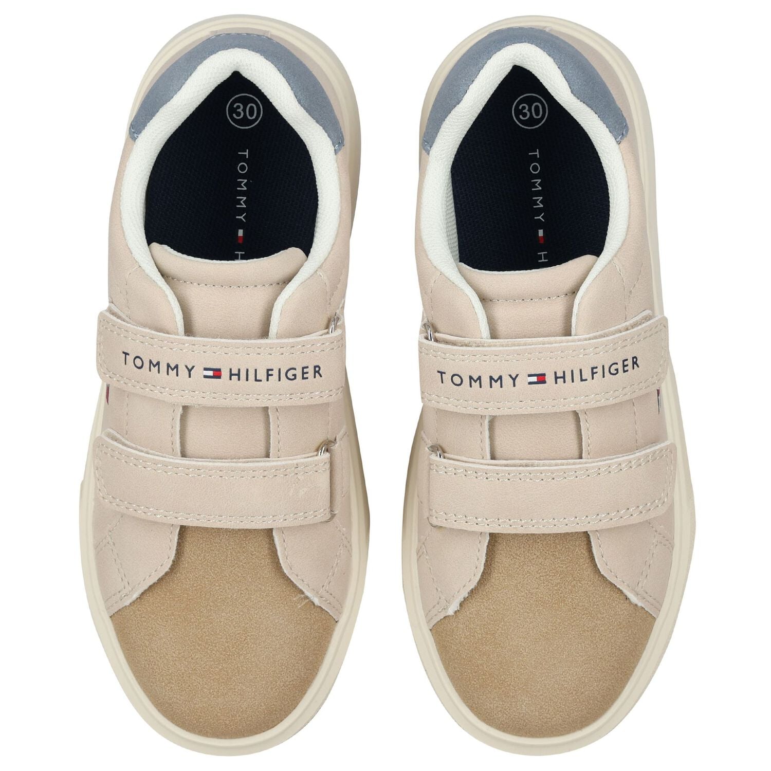 Boys Beige Logo Trainers, 1, hi-res