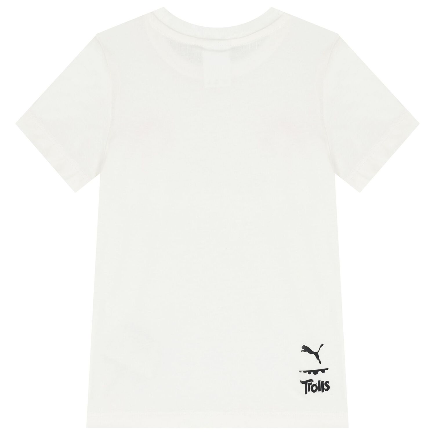 Girls White Trolls Logo T-Shirt, 2, hi-res