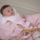 Baby Girls Pink Ruffled Dress, 1, hi-res