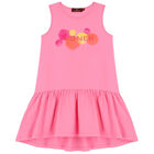 Girls Pink Logo Dress, 2, hi-res