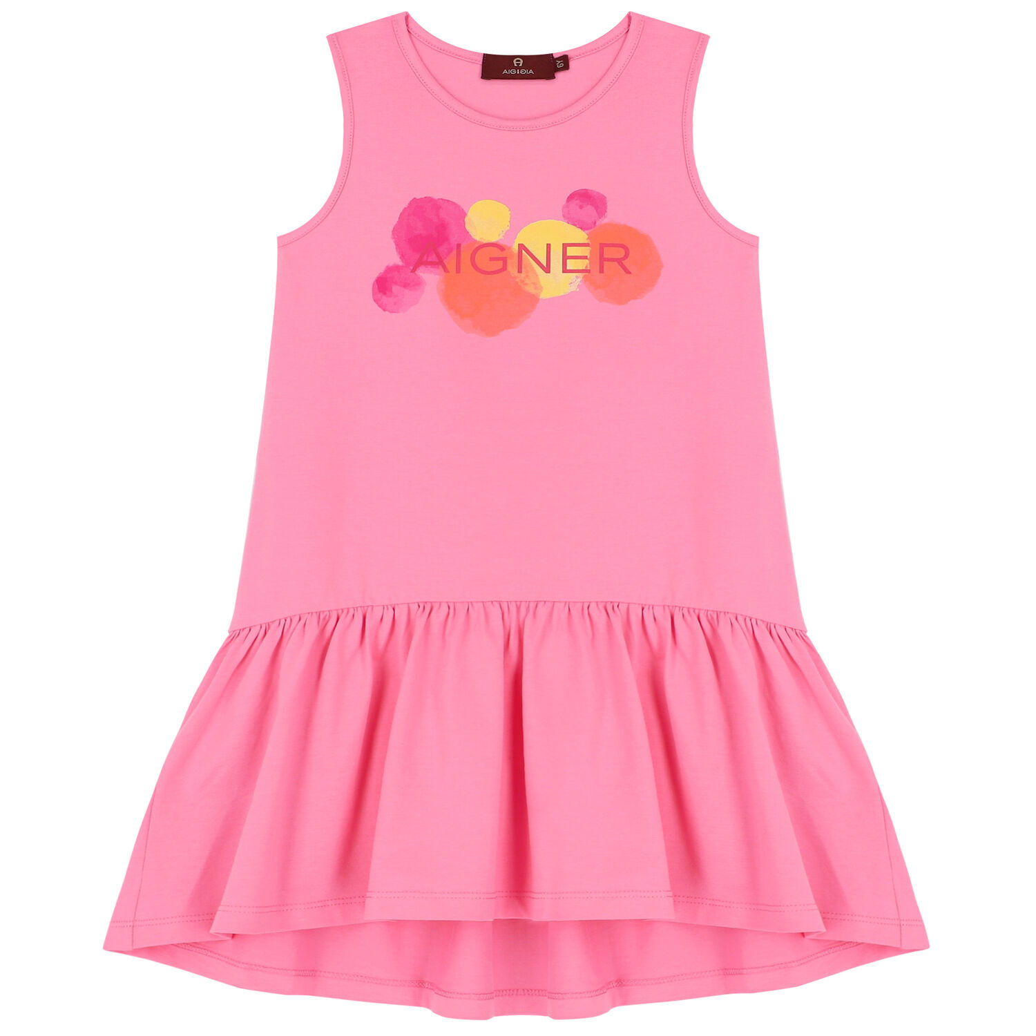 Girls Pink Logo Dress, 2, hi-res