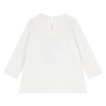Younger Girls Ivory Disney Long Sleeve Top