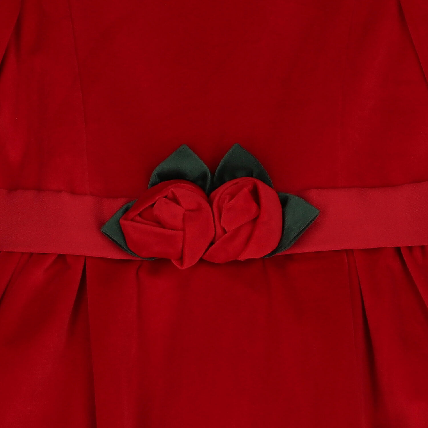 Girls Red Velvet Dress, 1, hi-res