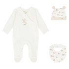 Ivory & Beige Babygrow Gift Set (3 Piece), 3, hi-res