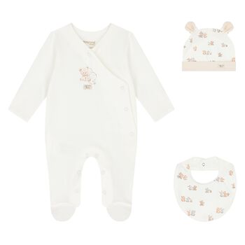 Ivory & Beige Babygrow Gift Set (3 Piece)