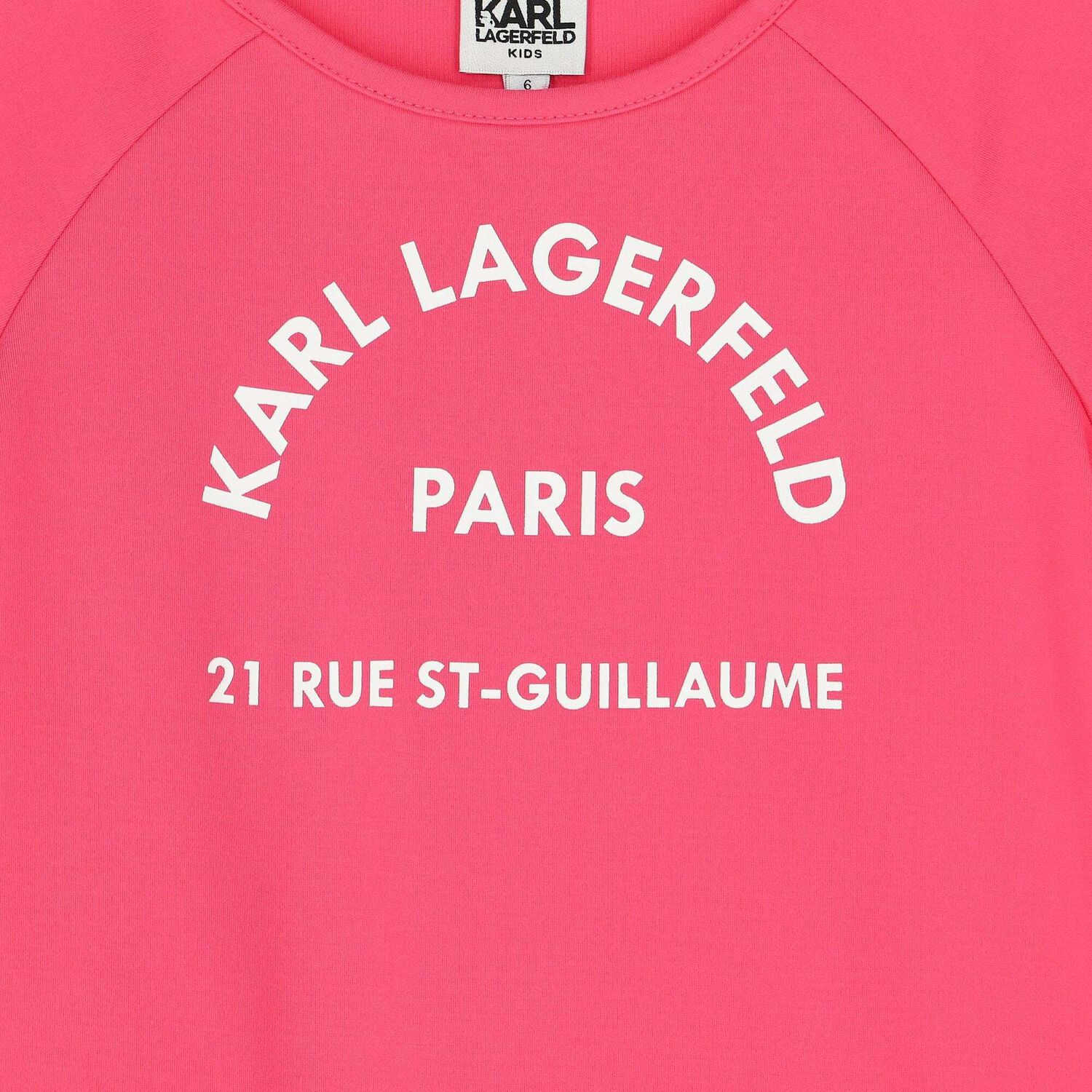 Girls Pink Logo Dress, 1, hi-res