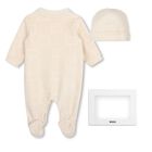 Beige Logo Babygrow Gift Set, 1, hi-res