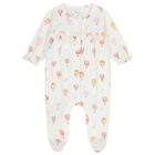Baby Girls White & Yellow Hot Air Balloon Babygrow ( 2-Pack ), 1, hi-res