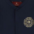 Navy Blue & Gold Logo Babygrow, 1, hi-res