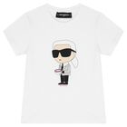 Girls White Ikonik Logo T-Shirt, 1, hi-res