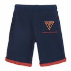 Boys Navy Logo Shorts, 1, hi-res
