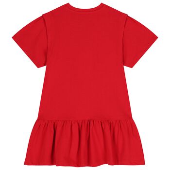 Girls Red Logo Dress