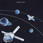 Boys Navy Space Long Sleeve Top, 2, hi-res