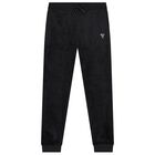 Girls Black Diamante Joggers, 2, hi-res