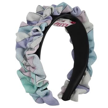 Girls Pink, Lilac & Blue Ruffled Headband