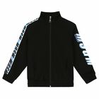 Boys Black Logo Zip-up Top, 1, hi-res