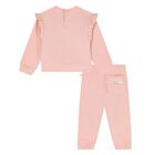 Younger Girls Pink Horse Tracksuit, 1, hi-res