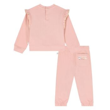 Younger Girls Pink Horse Tracksuit