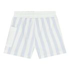 Baby Boys Blue & White Logo Shorts Set, 2, hi-res