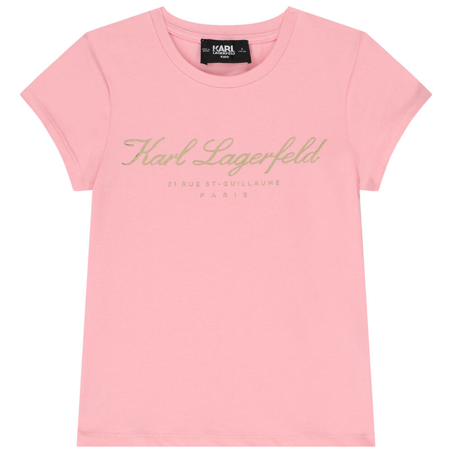 Girls Pink Logo T-Shirt, 3, hi-res image number null