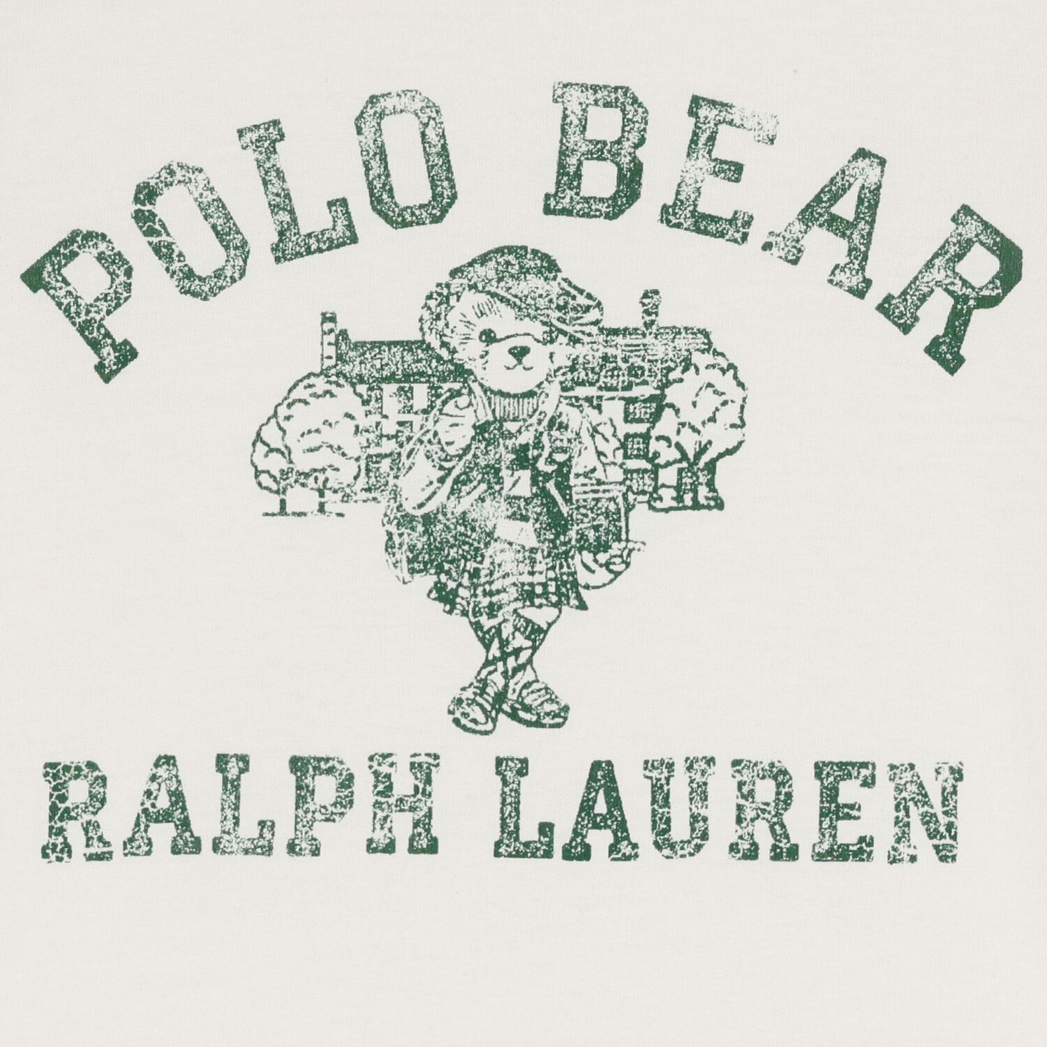Girls White Polo Bear T-Shirt, 1, hi-res