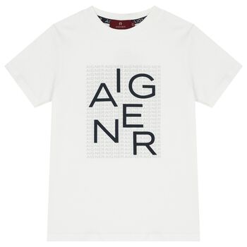 Boys White Logo T-Shirt