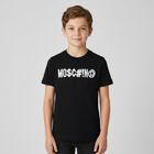Boys Black Logo Top, 1, hi-res