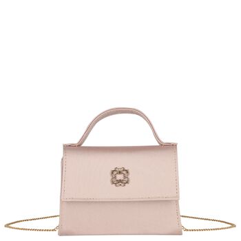 Girls Pink Satin Handbag