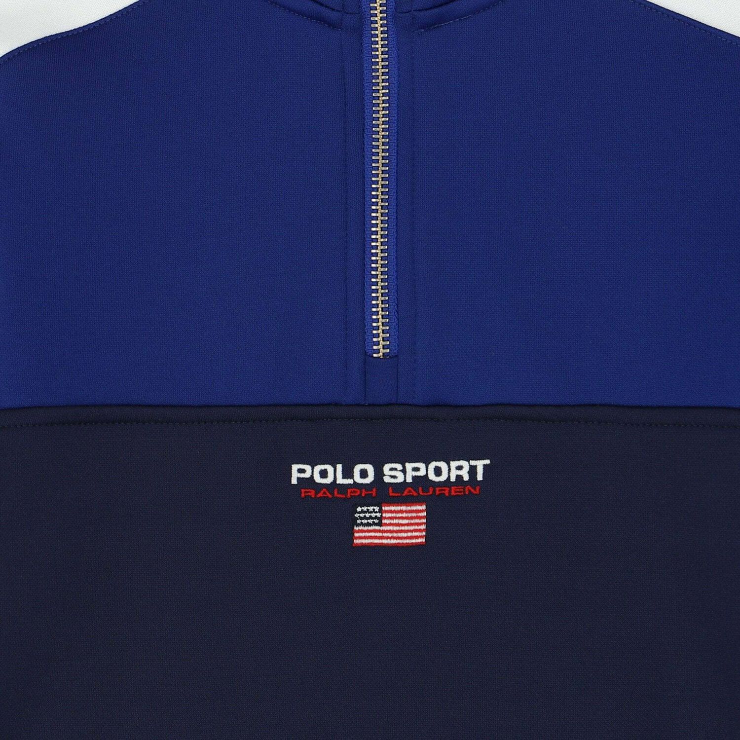 Boys Blue Logo Zip Up Top, 1, hi-res