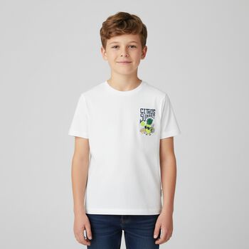 Boys White Pineapple T-Shirt