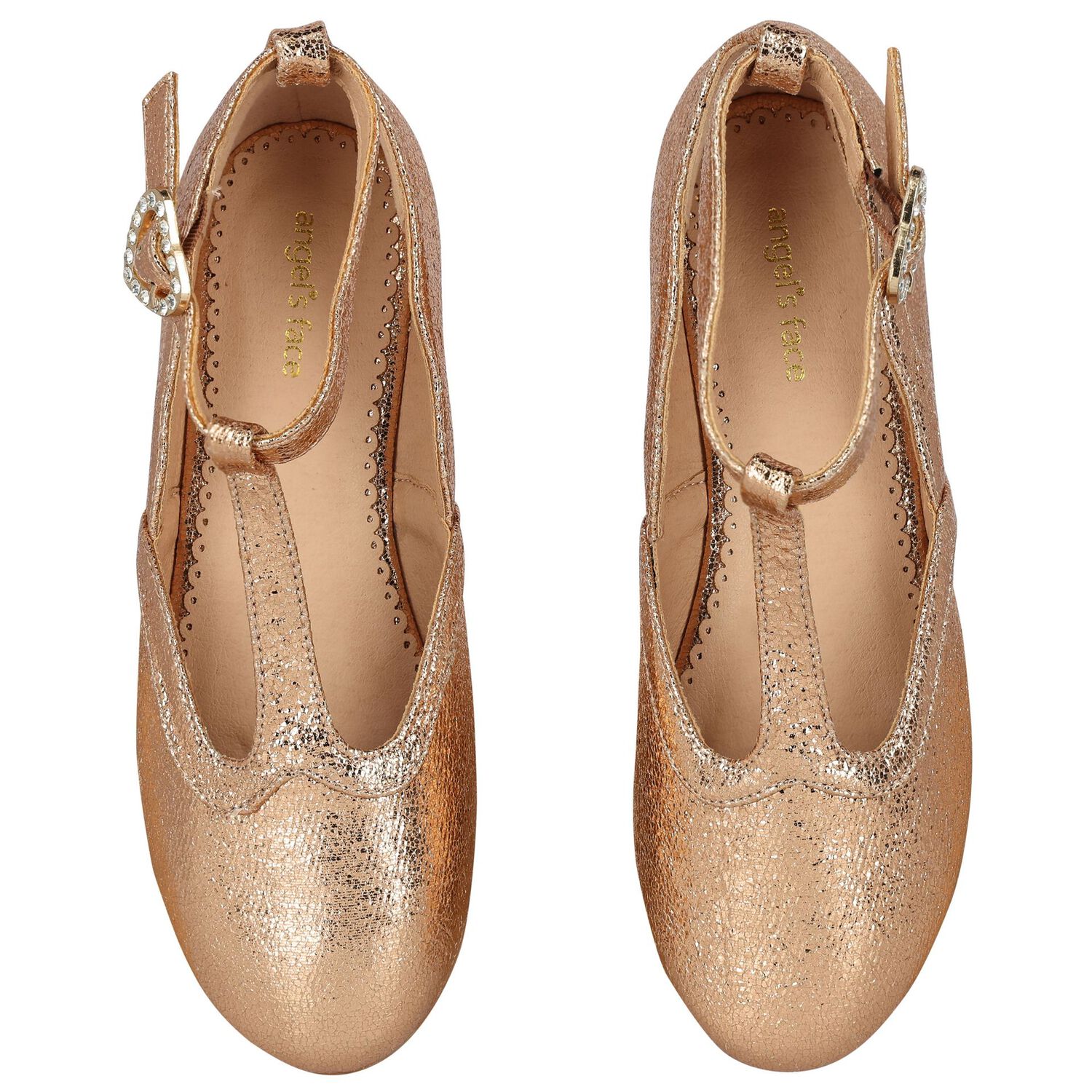 Girls Rose Gold Shoes, 1, hi-res