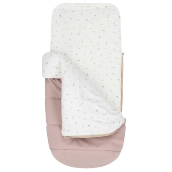 Baby Girls Ivory & Pink Logo Nest