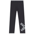 Girls Grey Logo Leggings, 1, hi-res