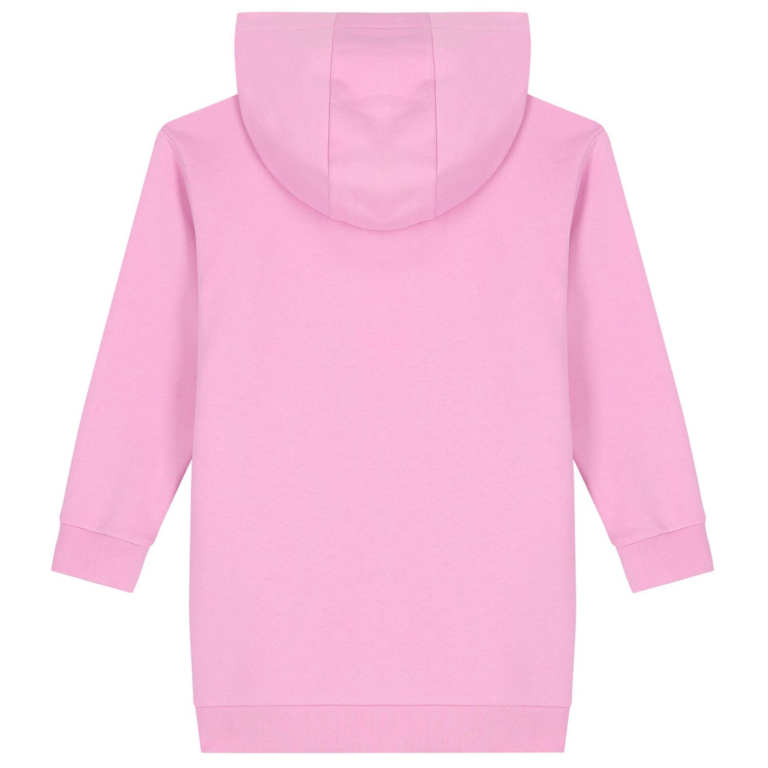 Girls Pink Teddy Logo Hooded Dress, 1, hi-res image number null