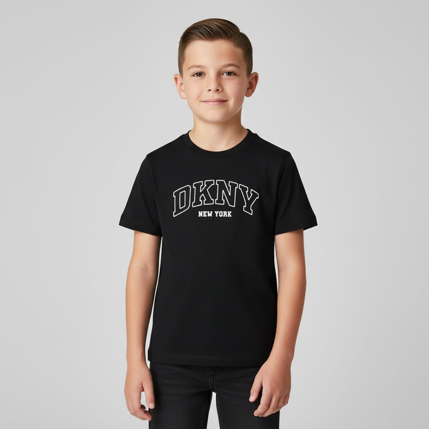 Boys Black Logo T-Shirt, 1, hi-res image number null