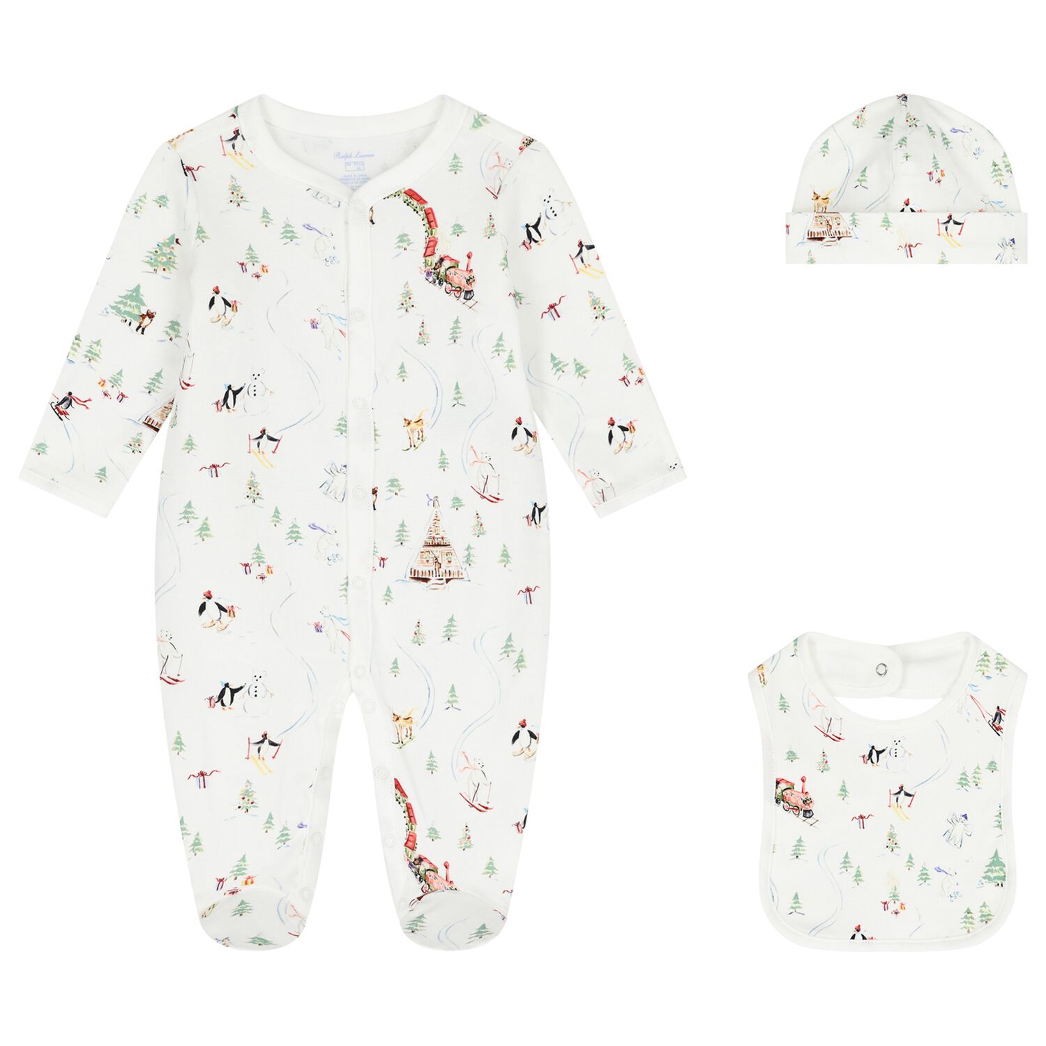 White Festive Babygrow Gift Set, 1, hi-res