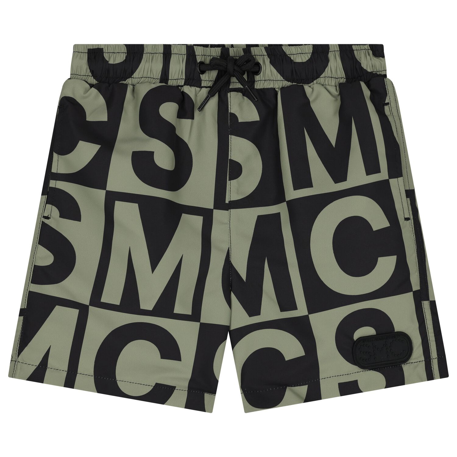 Boys Green & Black Logo Swim Shorts, 1, hi-res image number null