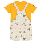 Younger Boys Yellow & Beige Dungaree Set, 1, hi-res