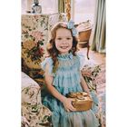 Girls Blue Embellished Tiered Tulle Dress, 1, hi-res
