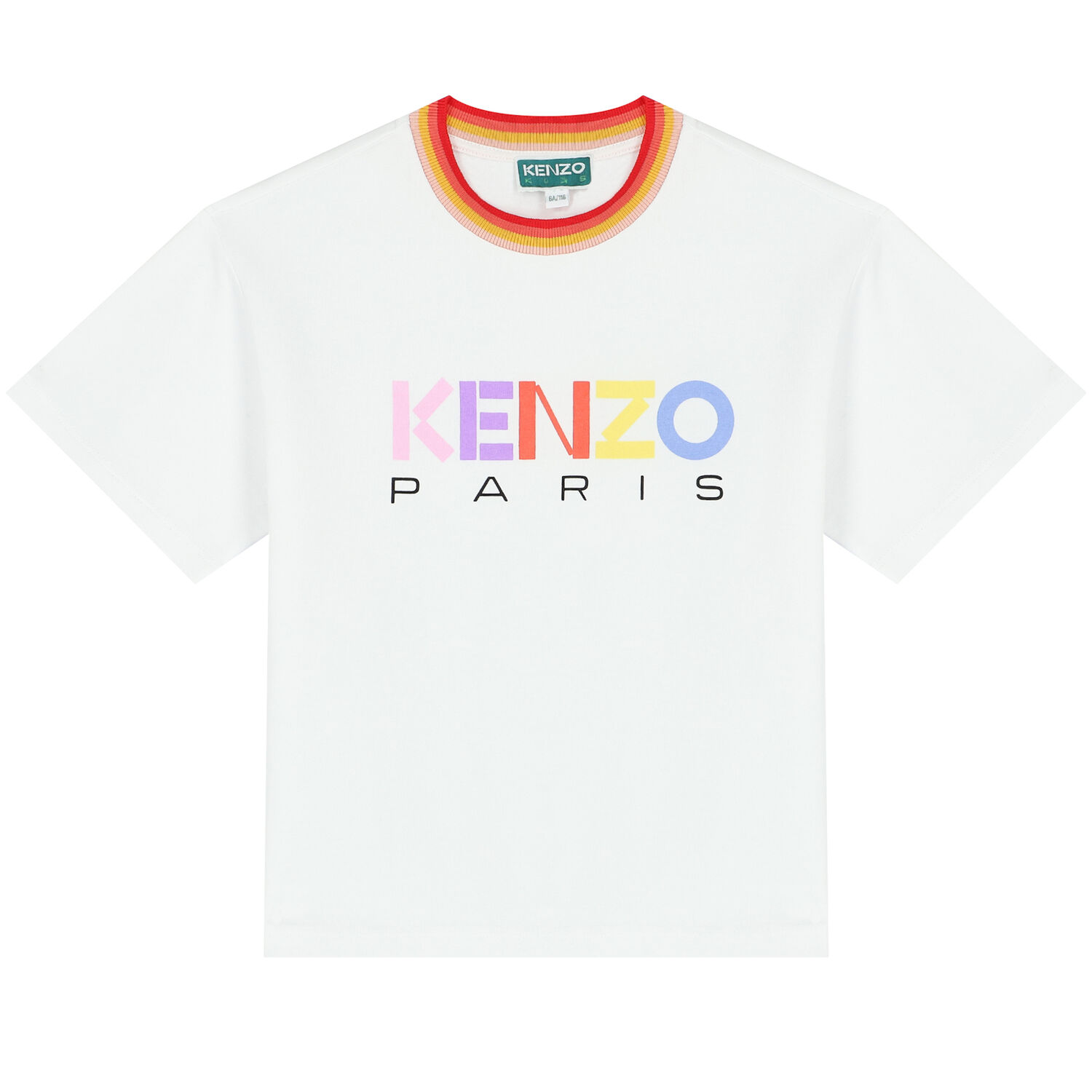 Girls White Logo T-Shirt, 1, hi-res