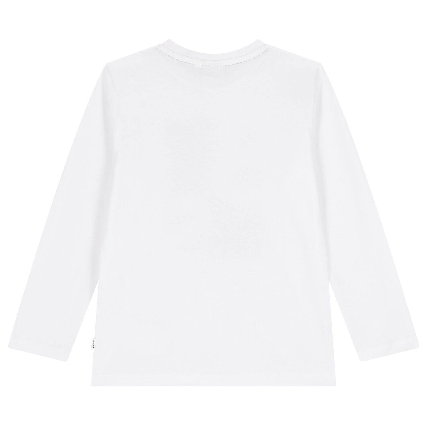 Boys White Logo Long Sleeve Top, 2, hi-res image number null