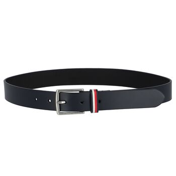 Boys Navy Leather Belt