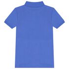 Boys Blue Logo Polo Shirt, 1, hi-res