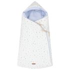 Ivory & Blue Hooded Reversible Nest, 2, hi-res