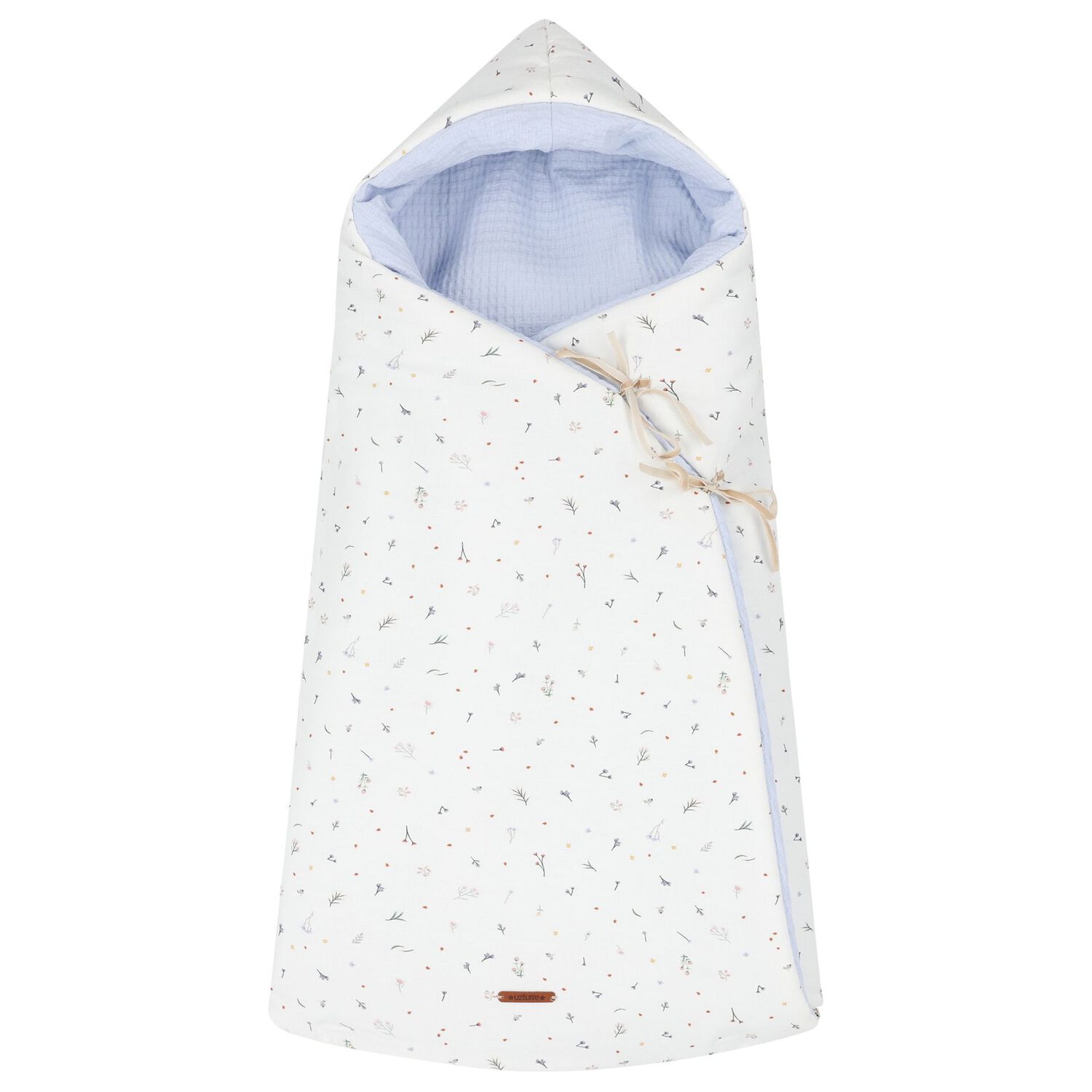 Ivory & Blue Hooded Reversible Nest, 2, hi-res