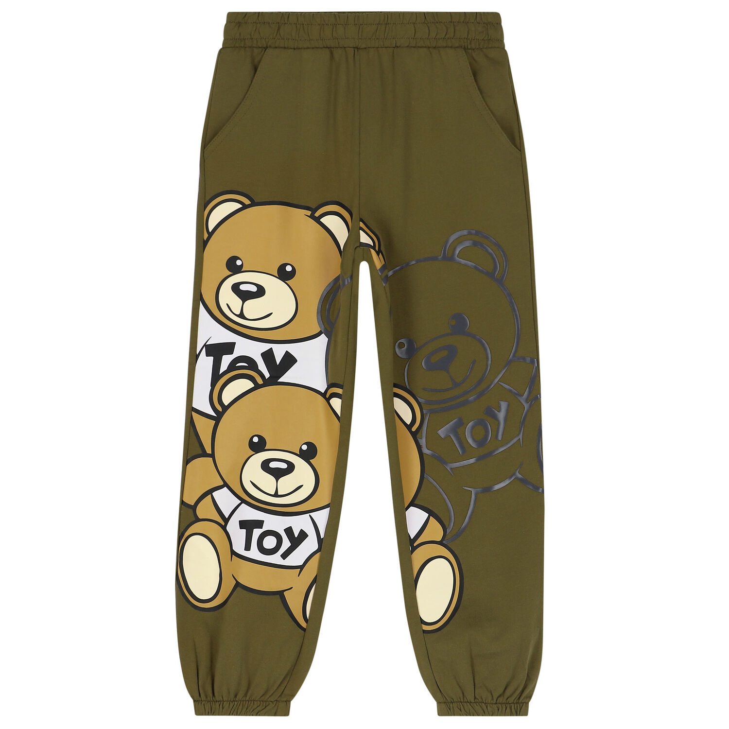 Green Teddy Bear Logo Joggers, 1, hi-res image number null