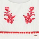 Girls White & Red Floral Dress, 1, hi-res