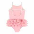 Girls Pink Bow Swimsuit, 1, hi-res
